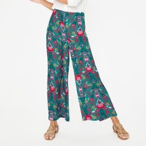 Boden Teal Floral Trousers